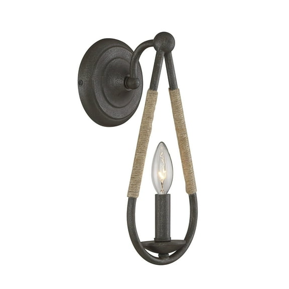 Trade Winds Lighting 1-Light Wall Sconce In Rusty Nail