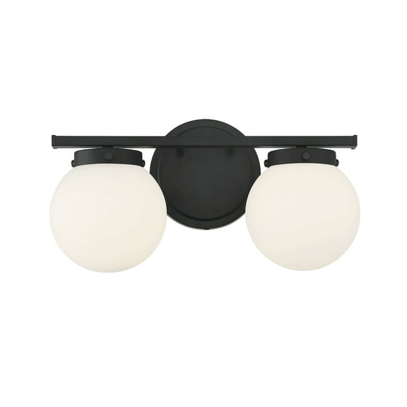 Trade Winds Lighting 2-Light Bathroom Vanity Light In Matte Black