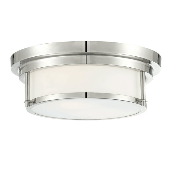 Trade Winds Lighting 2-Light Ceiling Light In Polished Nickel