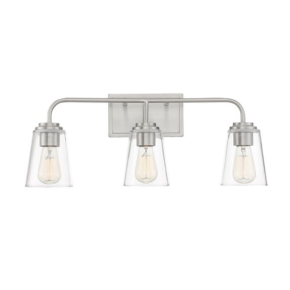 Trade Winds Lighting 3-Light Bathroom Vanity Light In Brushed Nickel