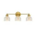 thumbnail image 1 of Trade Winds Lighting 3-Light Bathroom Vanity Light In Natural Brass, 1 of 7