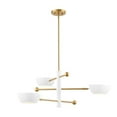 thumbnail image 1 of Chandelier in White and Natural Brass, 1 of 7