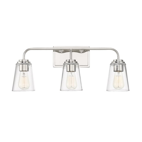 Trade Winds Lighting 3-Light Bathroom Vanity Light In Polished Nickel