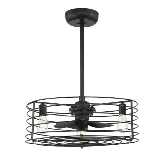 Trade Winds Lighting 3-Light Ceiling Fan In English Bronze