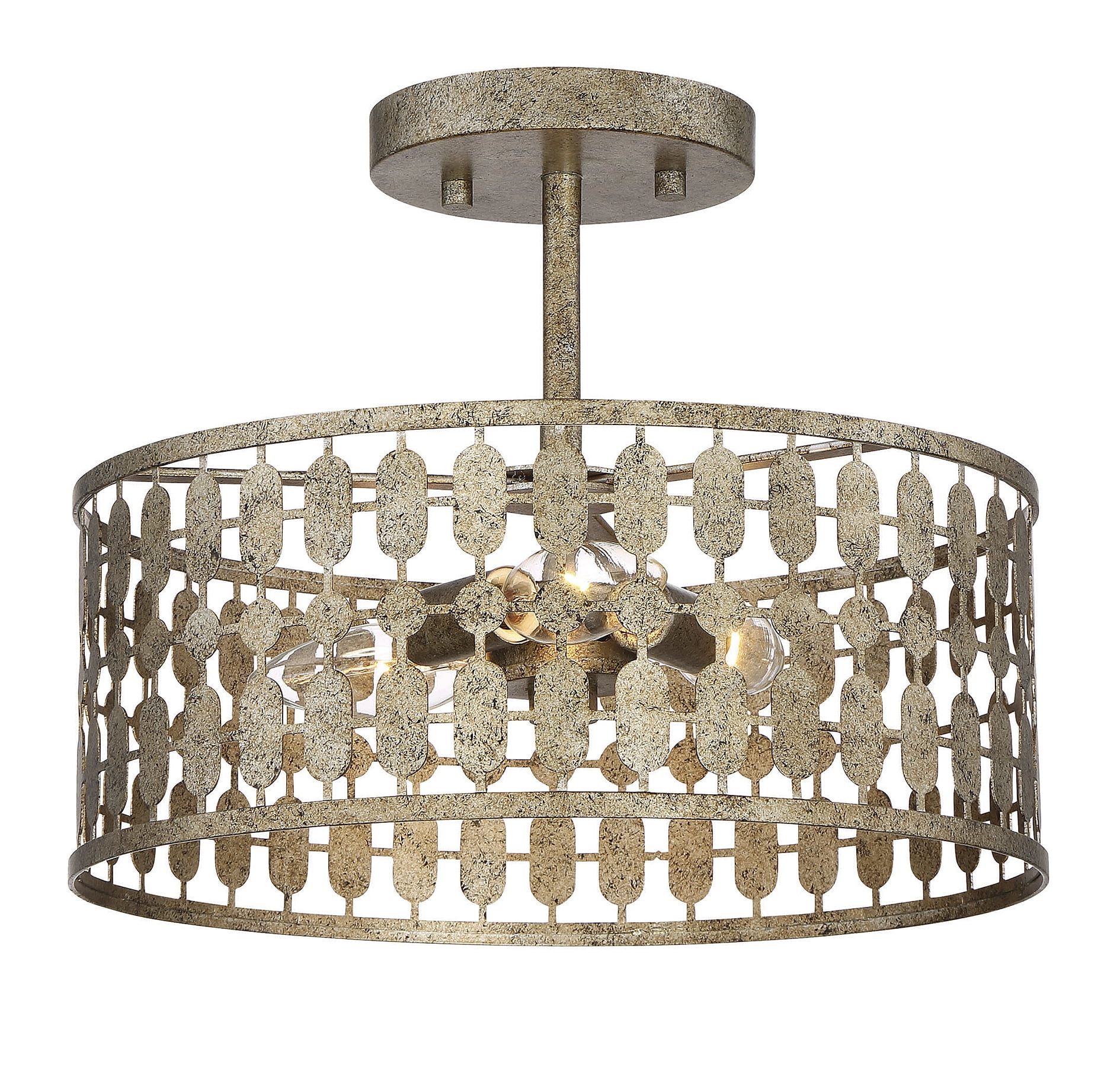 Trade Winds Lighting 3-Light Ceiling Light In Antique Gold