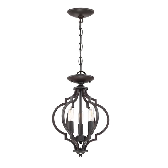 Trade Winds Lighting 3-Light Ceiling Light In Oil Rubbed Bronze