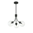 thumbnail image 1 of Trade Winds Lighting 3-Light Chandelier In Matte Black, 1 of 7