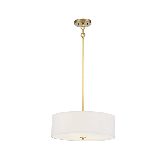 Trade Winds Lighting 3-Light Pendant Light In Natural Brass