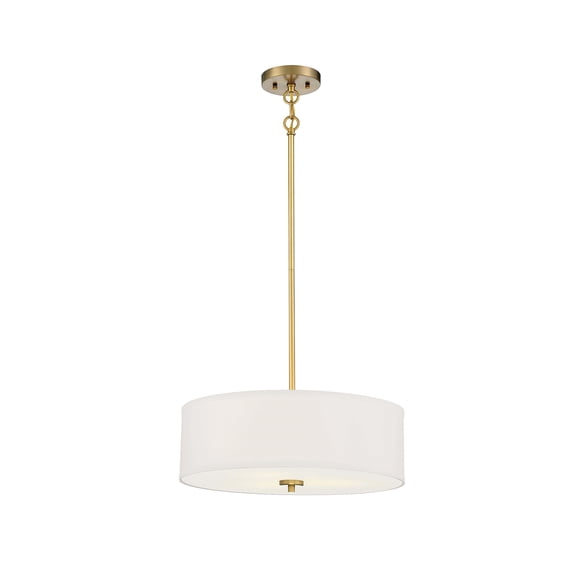 Trade Winds Lighting 3-Light Pendant Light In Natural Brass