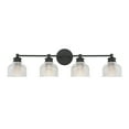 thumbnail image 1 of Trade Winds Lighting 4-Light Bathroom Vanity Light In Matte Black, 1 of 5