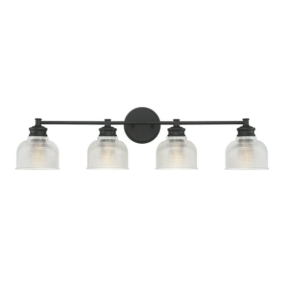 Trade Winds Lighting 4-Light Bathroom Vanity Light In Matte Black