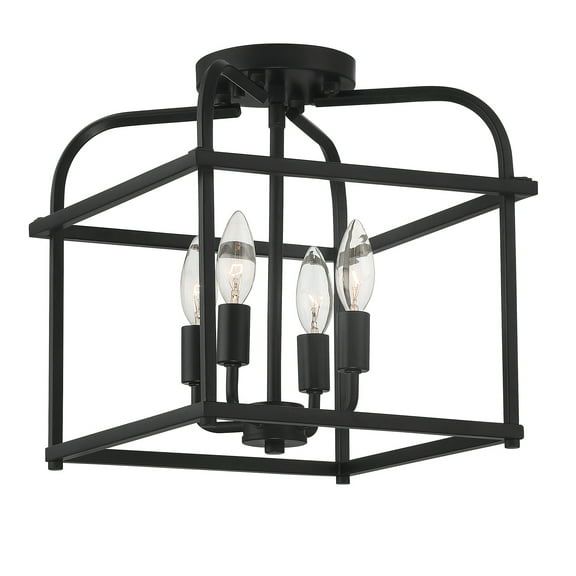 Trade Winds Lighting 4-Light Ceiling Light In Matte Black