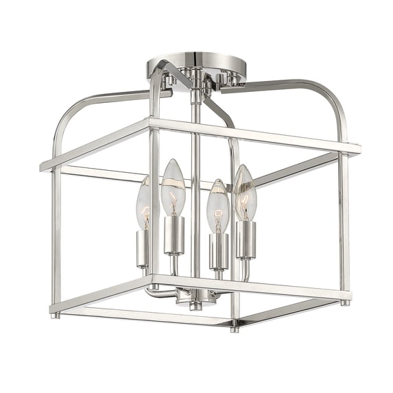 Trade Winds Lighting 4-Light Ceiling Light In Polished Nickel
