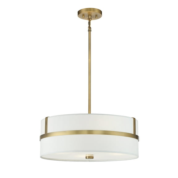 Open Box Trade Winds Lighting 4-Light Pendant Light In Natural Brass