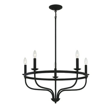 Trade Winds Lighting 5-Light Chandelier In Matte Black