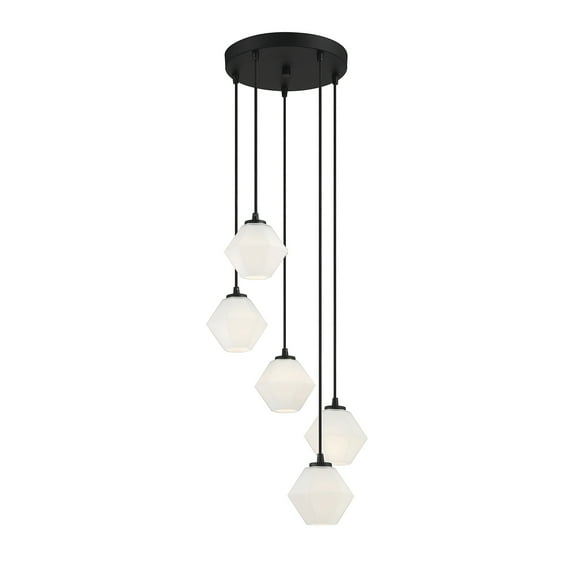Trade Winds Lighting 5-Light Chandelier In Matte Black