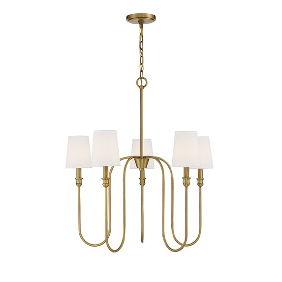 Trade Winds Lighting 5-Light Chandelier In Natural Brass