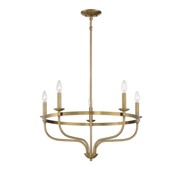 Trade Winds Lighting 5-Light Chandelier In Natural Brass