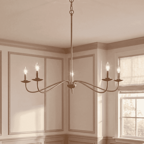 Trade Winds Lighting 5-Light Chandelier In Warm Brass
