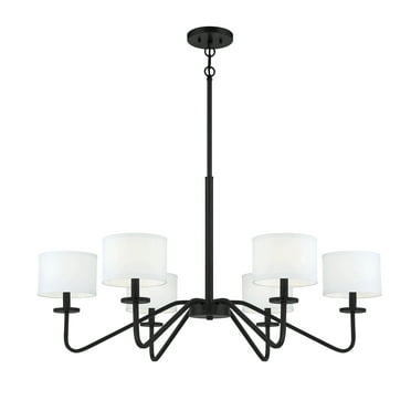 Trade Winds Lighting 6-Light Chandelier In Matte Black