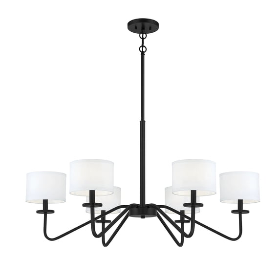 Trade Winds Lighting 6-Light Chandelier In Matte Black