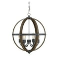 thumbnail image 1 of Trade Winds Lighting 6-Light Pendant Light In Wood And Black, 1 of 6