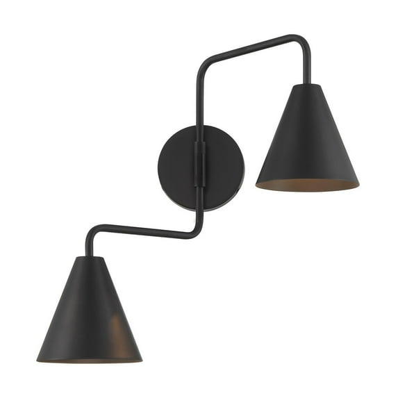 Adjustable Wall Sconce in Matte Black