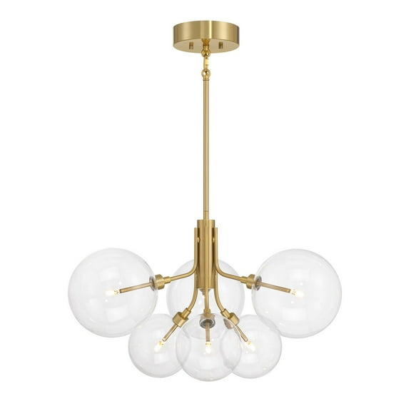 Chandelier in Natural Brass