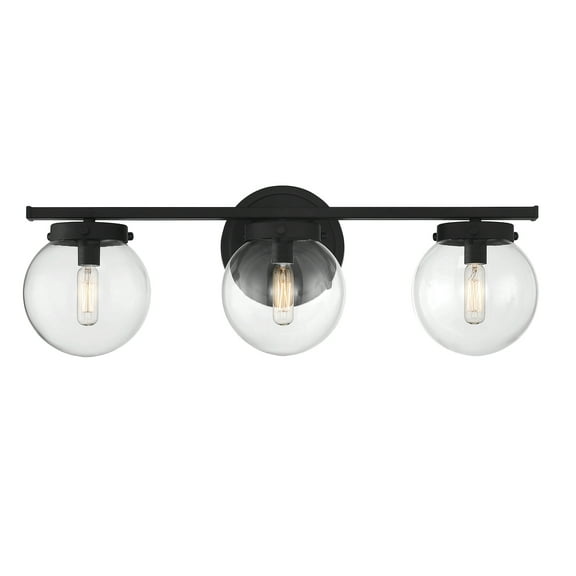 Trade Winds Linda 3-Light Bathroom Vanity Light in Matte Black