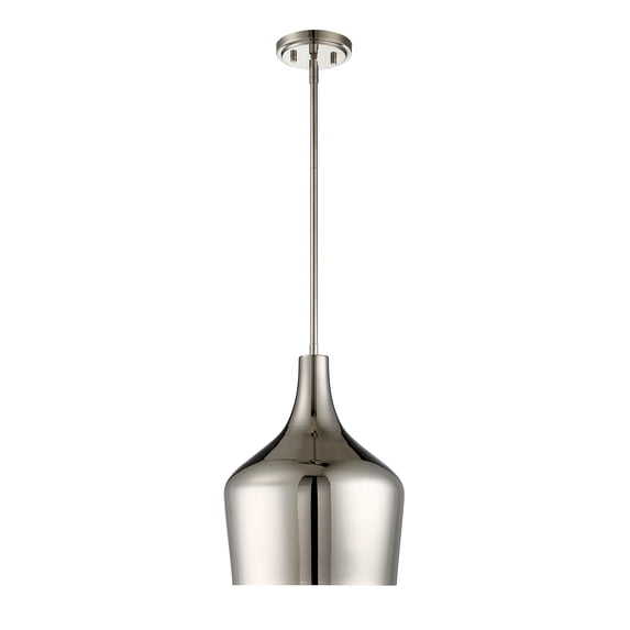 Trade Winds Lisa Metal Pendant Light in Polished Nickel