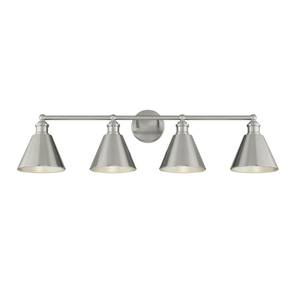 Trade Winds Marco 4-Light Bathroom Vanity Light in Brushed Nickel
