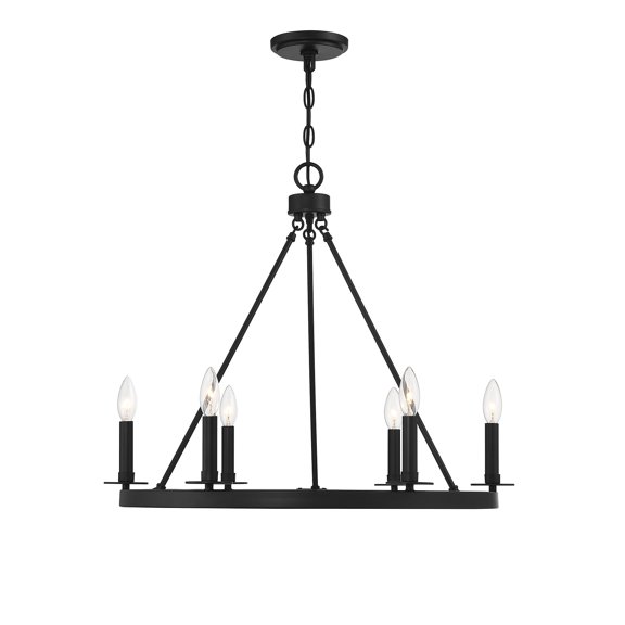 Trade Winds May 6-Light Chandelier in Matte Black