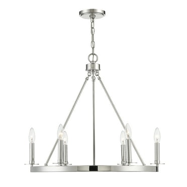 Trade Winds May 6-Light Chandelier in Polished Nickel
