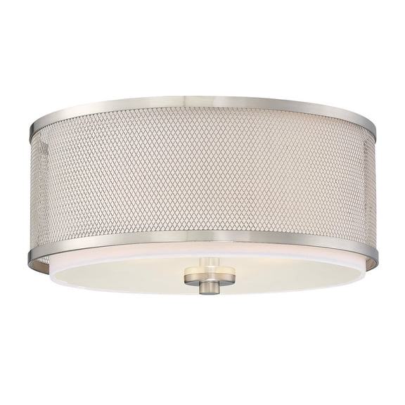 Trade Winds Mesh 3-Light Flush Mount in Brushed Nickel