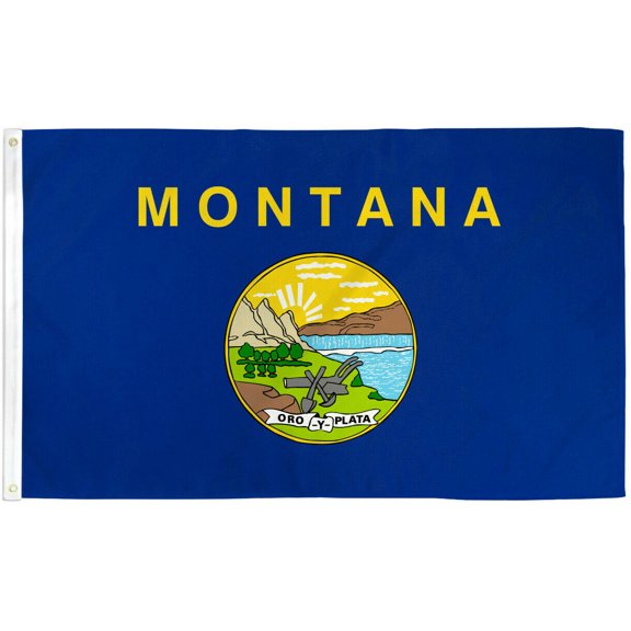 Trade Winds Montana Flag 3x5ft House Flag US State Flag MT Flag (WATERPROOF)