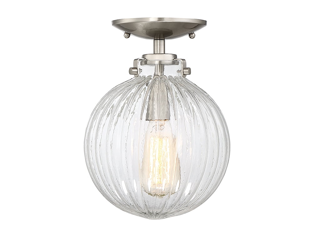 Trade Winds Nicole Semi-Flush Mount Ceiling Light in Brushed Nickel