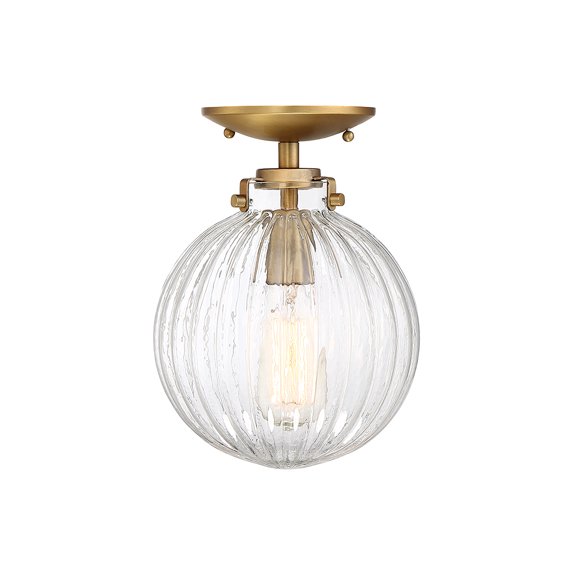 Trade Winds Nicole Semi-Flush Mount Ceiling Light in Natural Brass