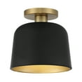 thumbnail image 1 of Trade Winds Nora 1-Light Ceiling Light in Matte Black with Natural Brass, 1 of 5