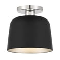 thumbnail image 1 of Trade Winds Nora 1-Light Ceiling Light in Matte Black with Polished Nickel, 1 of 5