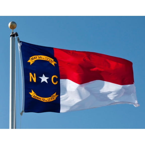 Trade Winds North Carolina State Flag Banner Super-Poly 5x8 foot (150D Super Polyester)