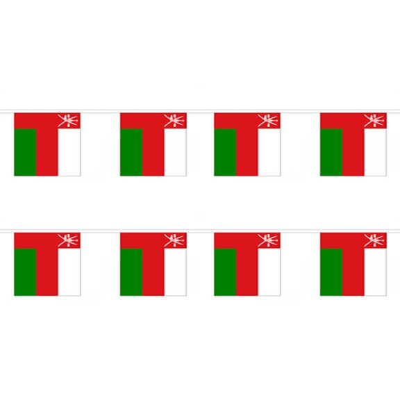 Trade Winds Oman 12x18 Bunting String Flag Banner (8 Flags)