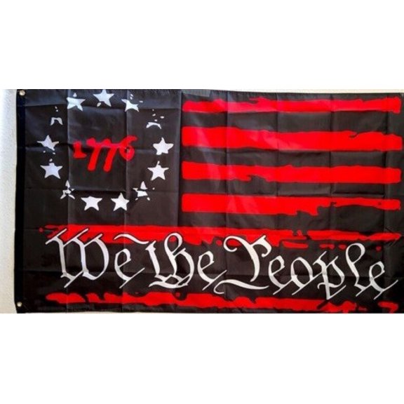 Trade Winds PATRIOT 1776 LIBERTY OR DEATH 3x5' FLAG-BRASS GROMMETS IN/OUTDOOR-150 D POLY-NEW