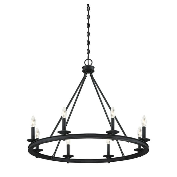 Trade Winds Pamela 8-Light Chandelier in Black
