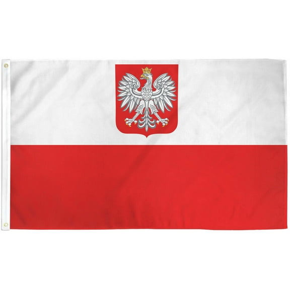 Trade Winds Poland Eagle Flag 3x5ft Flag of Poland Polish Flag 3x5 House Flag 100D