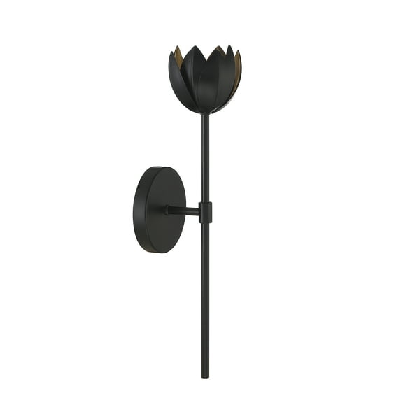 Trade Winds Primrose 1-Light LED Wall Sconce in Matte Black