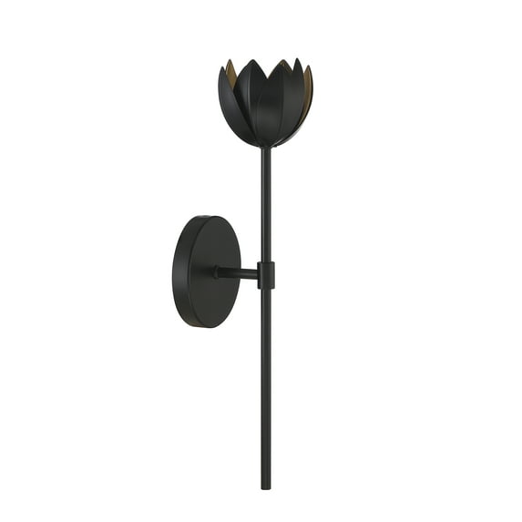 Trade Winds Primrose 1-Light LED Wall Sconce in Matte Black
