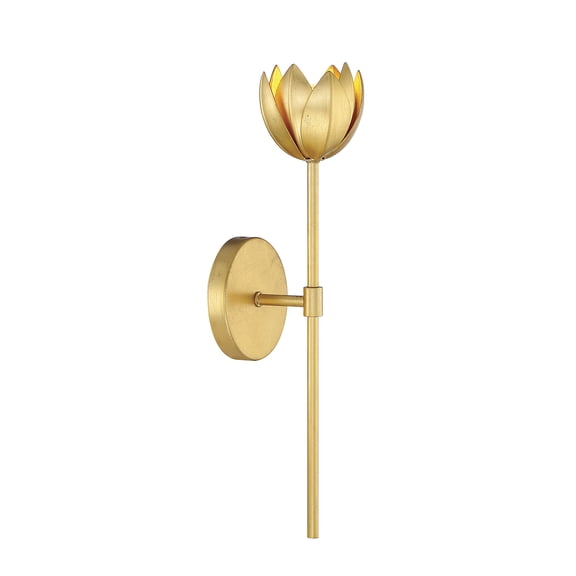 Trade Winds Primrose 1-Light LED Wall Sconce in True Gold