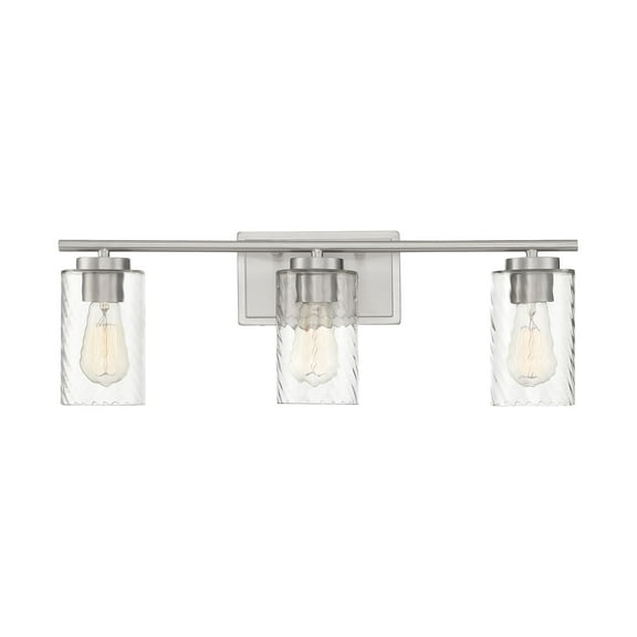 Trade Winds Raymond 3-Light Bathroom Vanity Light in Brushed Nickel - TW100043-BN