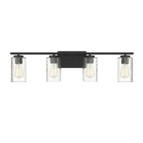 Trade Winds Raymond 4-Light Bathroom Vanity Light in Matte Black