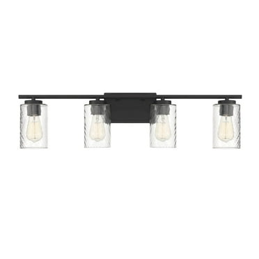 Trade Winds Raymond 4-Light Bathroom Vanity Light in Matte Black